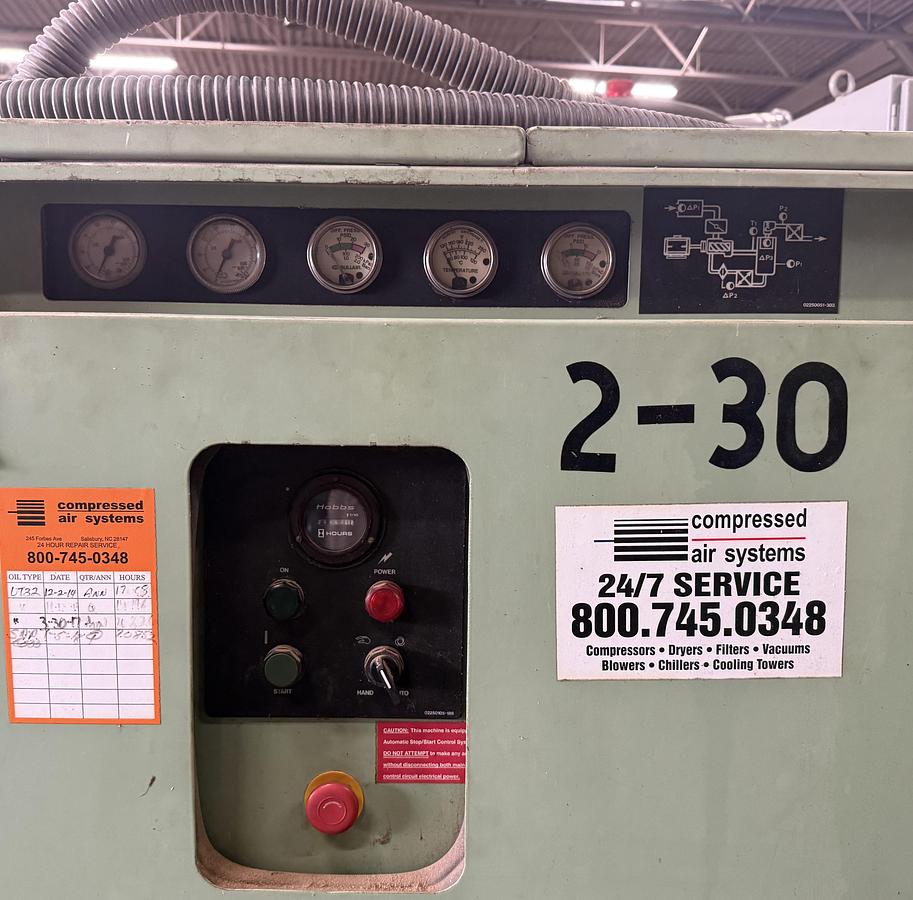 Used SULLAIR LS-10, 30H-AC 30 HP, ROTARY-SCREW AIR-COMPRESSOR