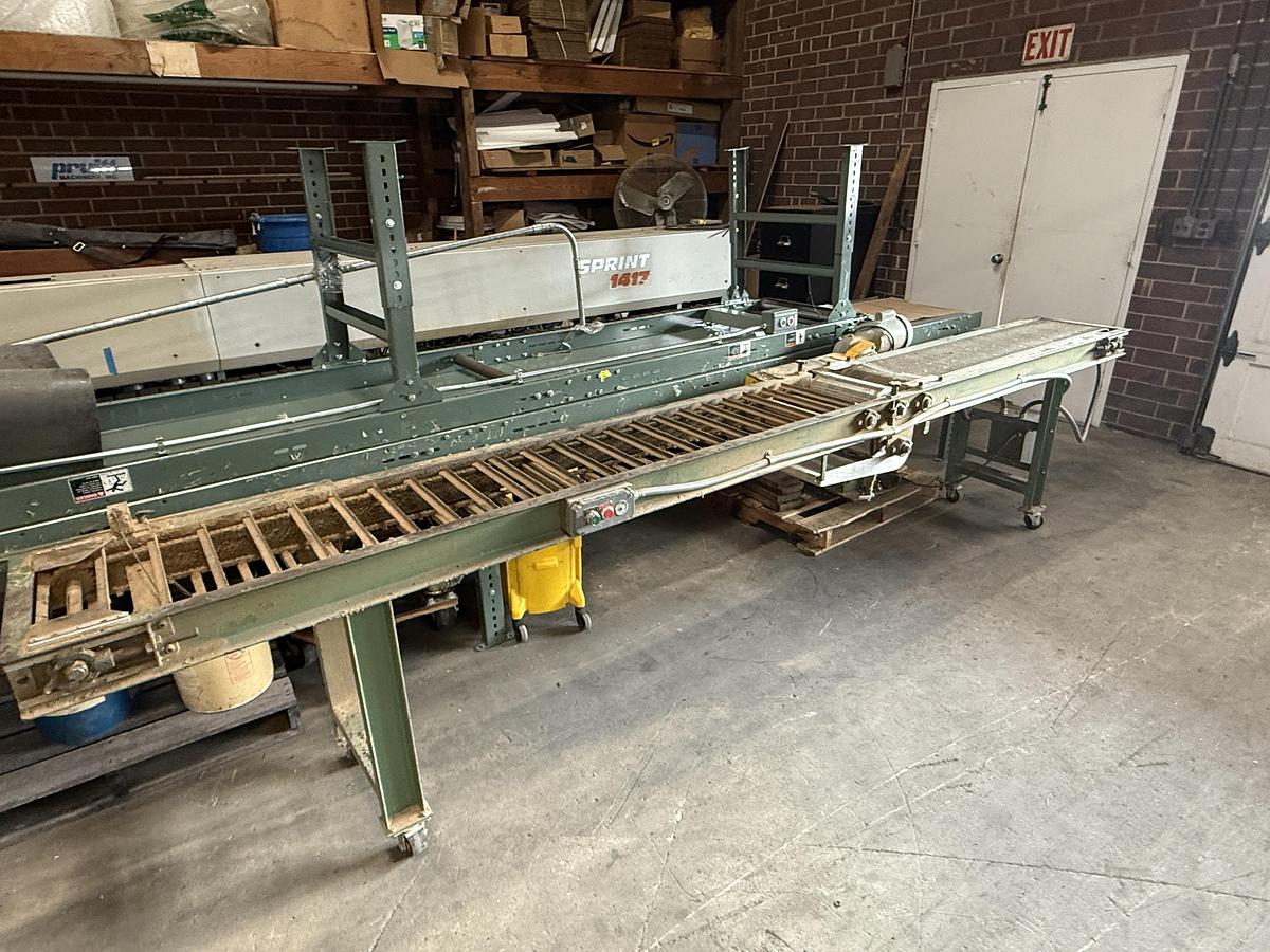 Used 14 FT. CONVEYORIZED GLUE SPREADER  