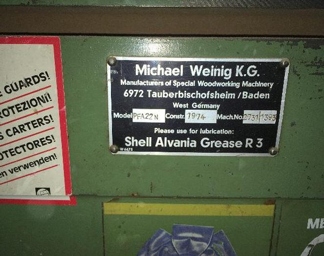 Used WEINIG PFA-22N, 7-HEAD MOULDER