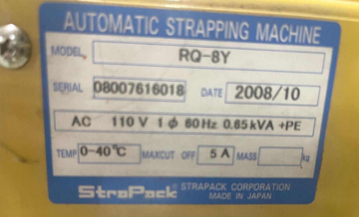 Used STRAPACK RQ-8Y AUTOMATIC STRAPPING MACHINE