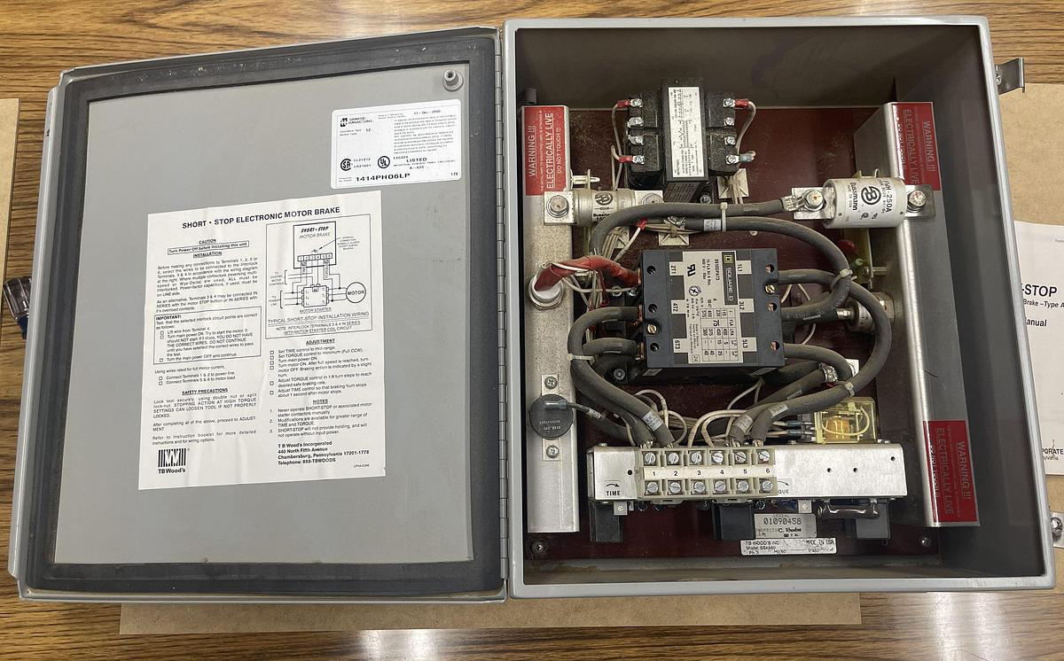Used TB WOODS SS-4A-60 SHORT-STOP, 60 HP, 460 VOLT ELECTRIC BRAKE