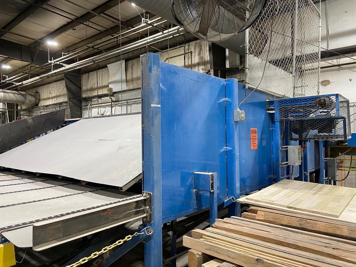 Used COMBINATION POWER BELT CONVEYORS & CHAIN-DECKS MATERIAL-HANDLING SYSTEM