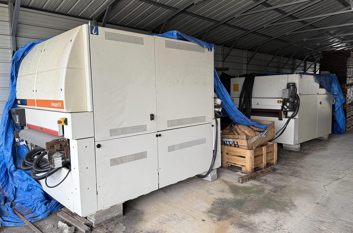 Used DMC UNISAND 2000-1, 52" 5-HEAD TOP AND 3-HEAD BOTTOM WIDE-BELT SANDER