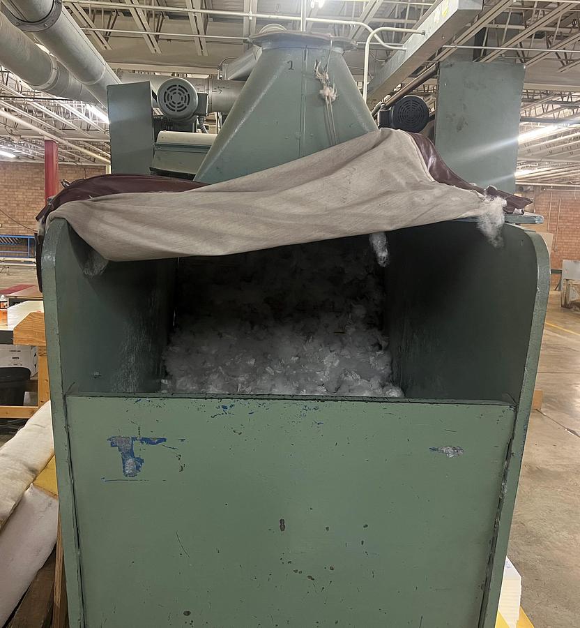 Used FIBER CONTROLS D-10(Z38) FIBER OPENING & BLOWING TYPE PILLOW/CUSHION STUFFING/FILLIING SYSTEM