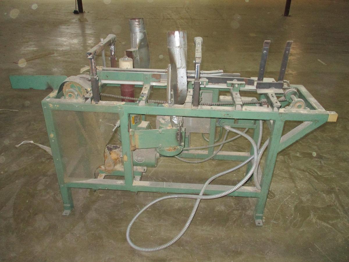 Used CLINE MACHINE DOUBLE-SIDED FEED-THRU "PUMP/PNEUMATIC SLEEVE" SMALL PARTS SANDER