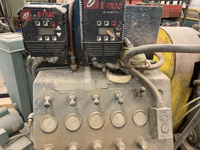 Used DUBOIS 52 INCH REVERSE ROLL COATING SYSTEM WITH DRYING OVEN AND DOUCET RETURN CONVEYOR