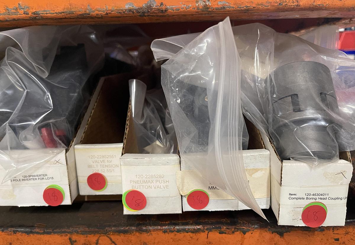 Used LARGE INVENTORY OF NEW BALESTRINI, COMEC AND CAMAM MACHINE PARTS AND ACCESSORIES