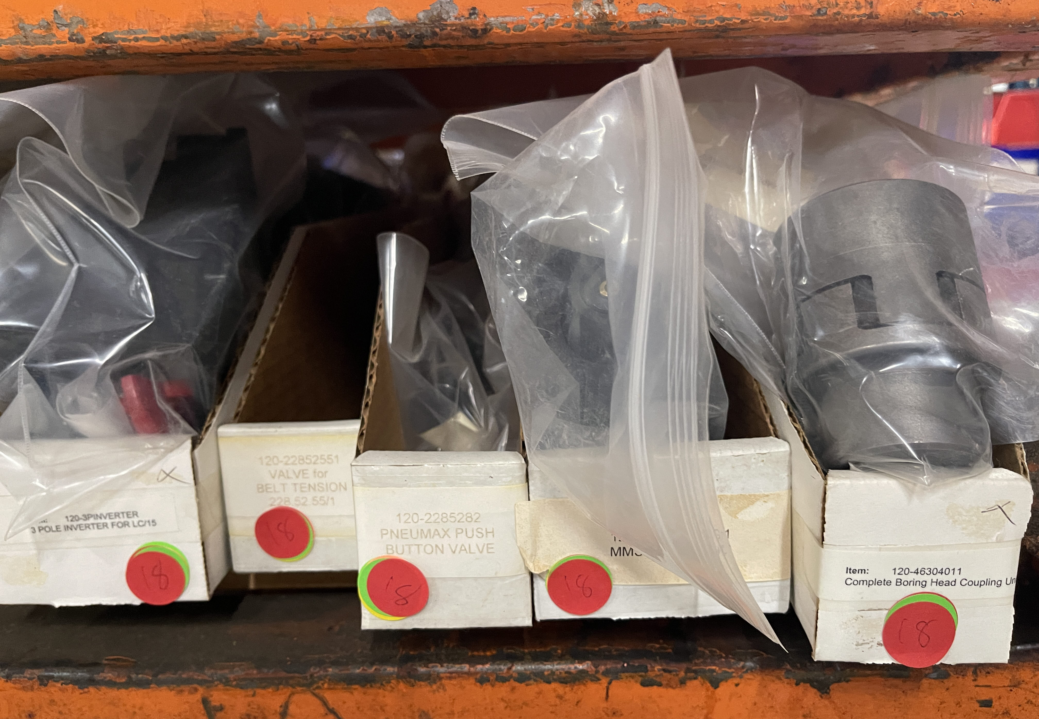Used LARGE INVENTORY OF NEW BALESTRINI, COMEC AND CAMAM MACHINE PARTS AND ACCESSORIES 