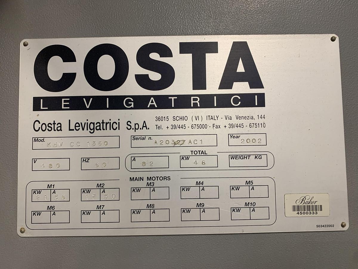 Used COSTA KVH-CC-1350, 53", DOUBLE-HEAD WIDE-BELT SANDER