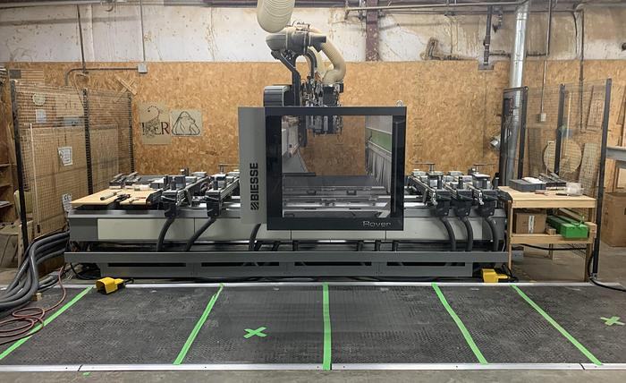 Used BIESSE ROVER A 1432, 3-AXIS CNC POD & RAIL MACHINING CENTER