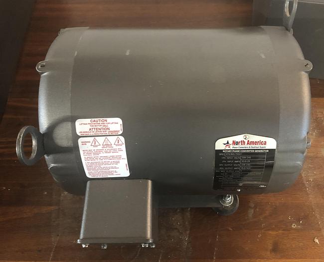Used NORTH AMERICAN PL-10, 10 HP. ROTARY PHASE CONVERTER