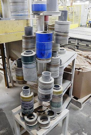 Used DOUBLE-ARBOR PORTABLE GANG RIPSAW SET-UP PALLET-JACK/CART SYSTEM