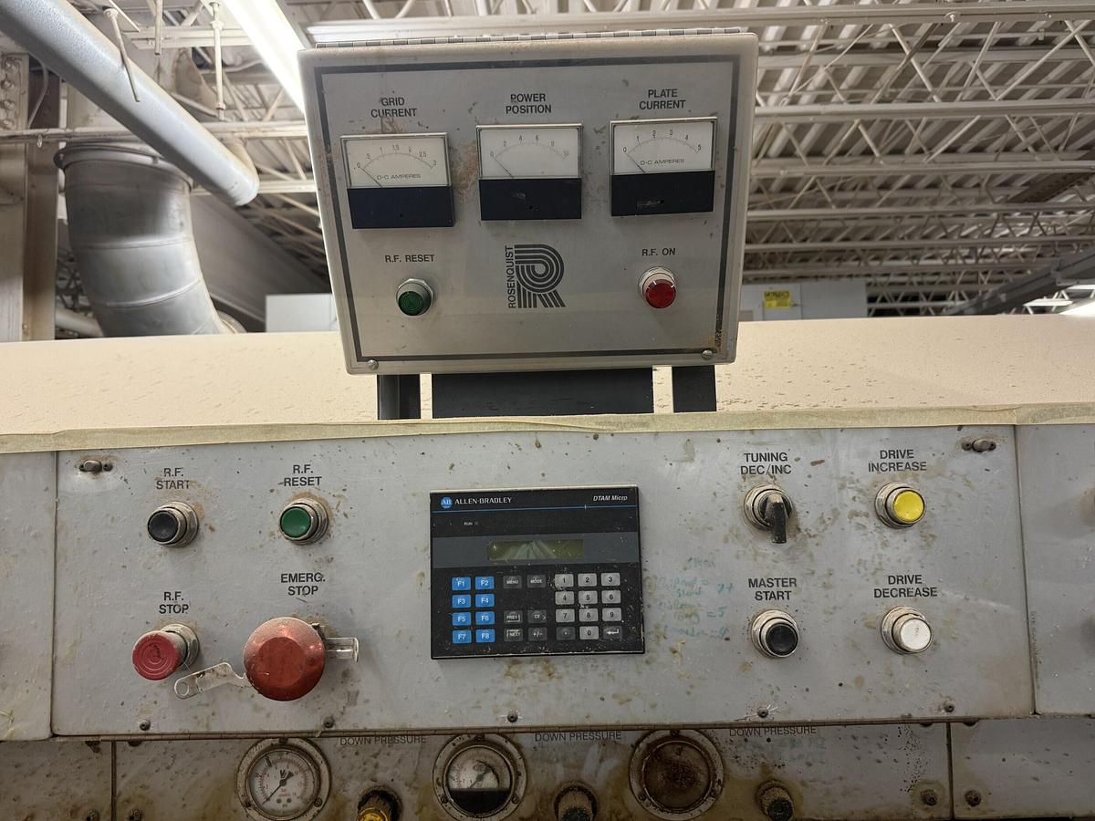 Used ROSENQUIST EF-100 ELECTRO-FLOW FEED-THROUGH RADIO-FREQUENCY GLUER