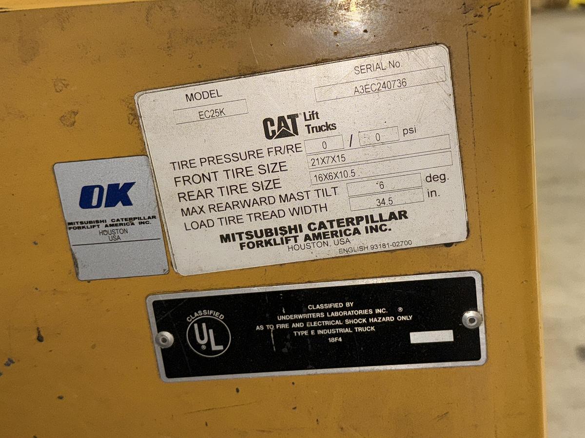 Used (5) CAT 5,000 LBS ELECTRIC FORKLIFT