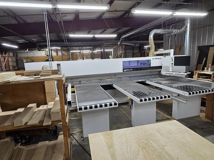 Used HOMAG SAWTRQ, B-400 PROFILINE HORIZONTAL PANEL-SAW WITH PRESSURE BEAM