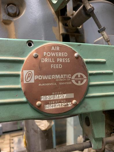 Used CLAUSING CLAUSING SERIES 16ST DRILL PRESS WITH POWERMATIC P25MD7 AIR-POWERED FEED AND COMMANDER 2-SPINDLE ADJUSTBLE-CENTERS BORING HEAD