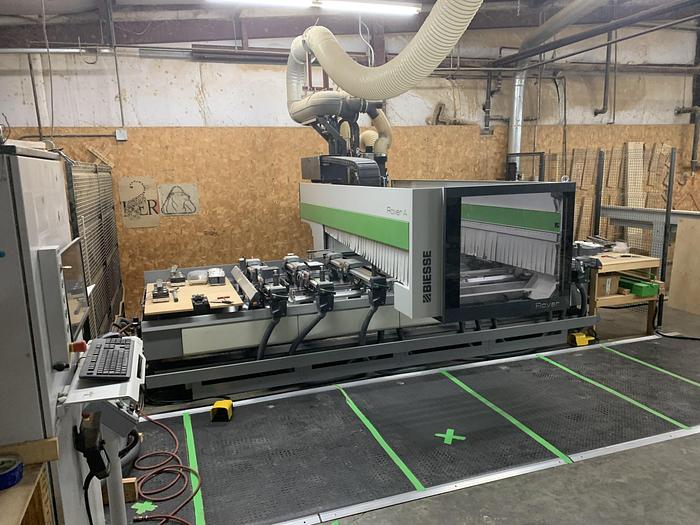 Used BIESSE ROVER A 1432, 3-AXIS CNC POD & RAIL MACHINING CENTER