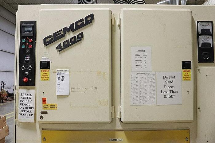 Used CEMCO 4000, 38 INCH DOUBLE-HEAD WIDE-BELT SANDER