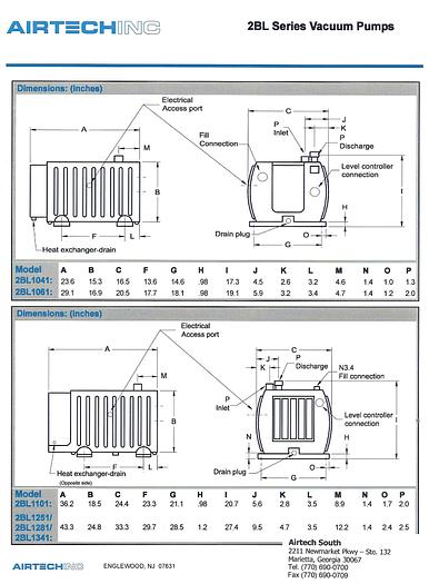 Used SIEMENS 2BL1101-2NK01-2, 4.5 HP LIQUID-RING VACUUM PUMP
