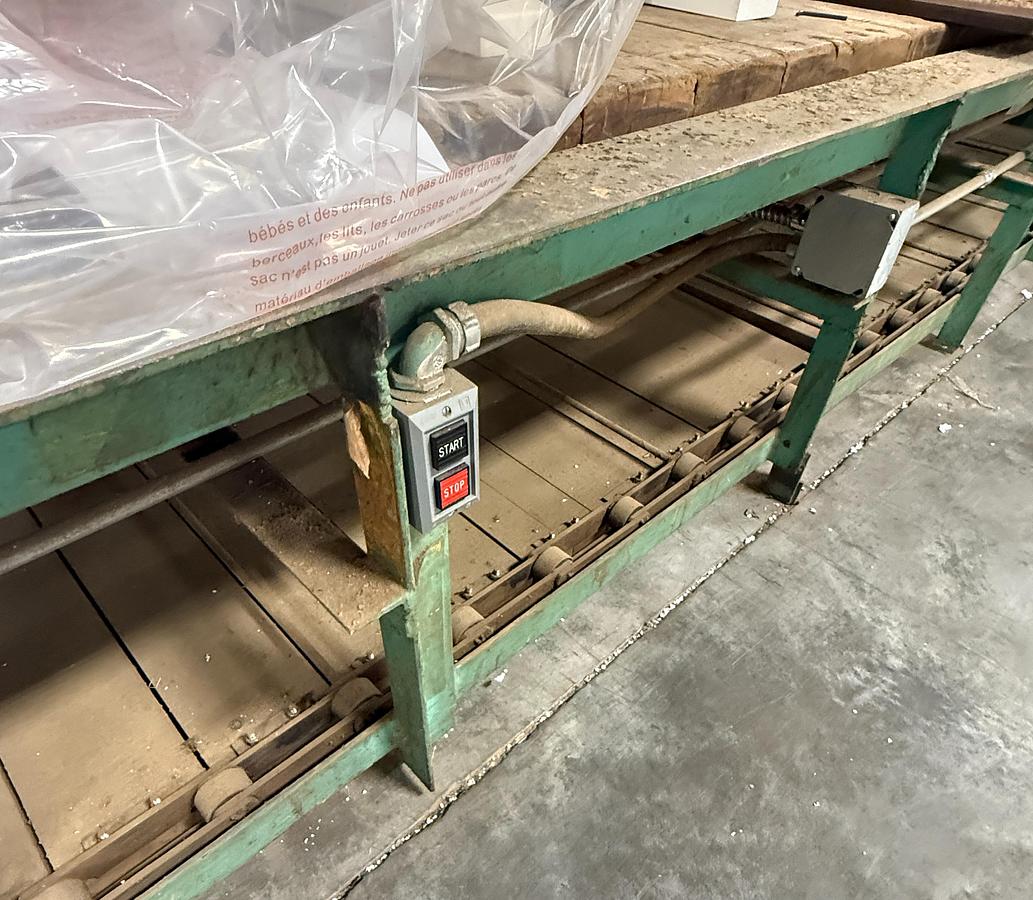 Used 30" WIDE X 75' LONG LONG SLAT-BED CONVEYOR