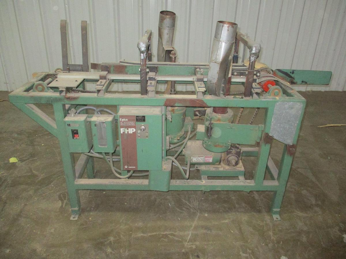 Used CLINE MACHINE DOUBLE-SIDED FEED-THRU "PUMP/PNEUMATIC SLEEVE" SMALL PARTS SANDER