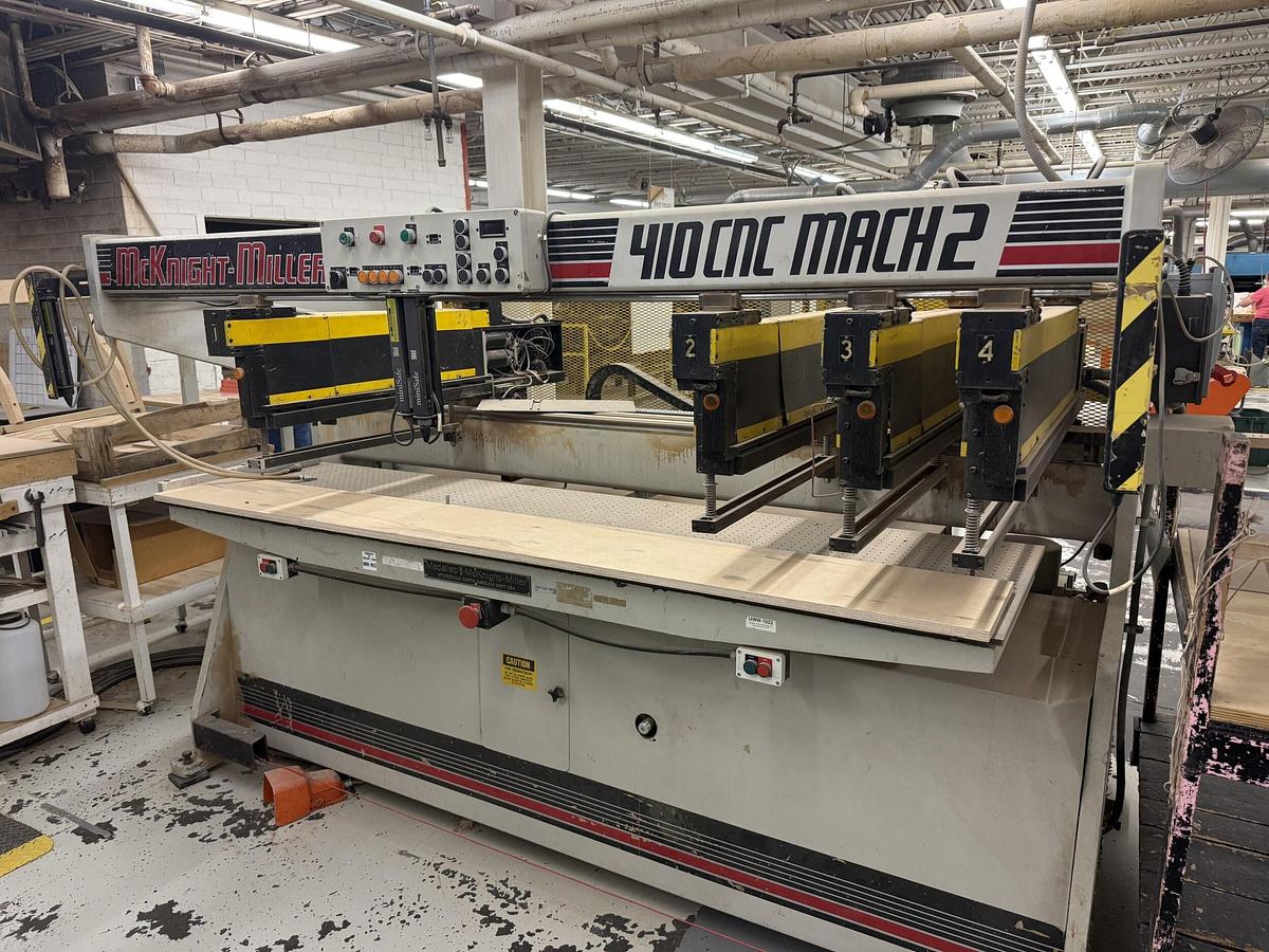Used MCKNIGHT-MILLER, M-410 CNC MULTI-SPINDLE VERTICAL BORING