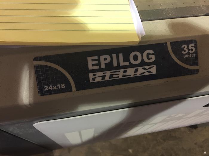 Used EPILOG HELIX 8000 35 WATT LASER ENGRAVING MACHINE