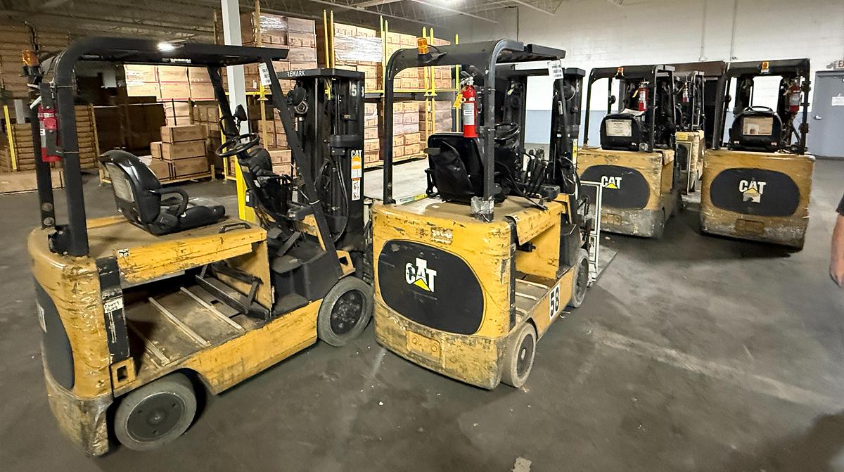 Used (5) CAT 5,000 LBS ELECTRIC FORKLIFT