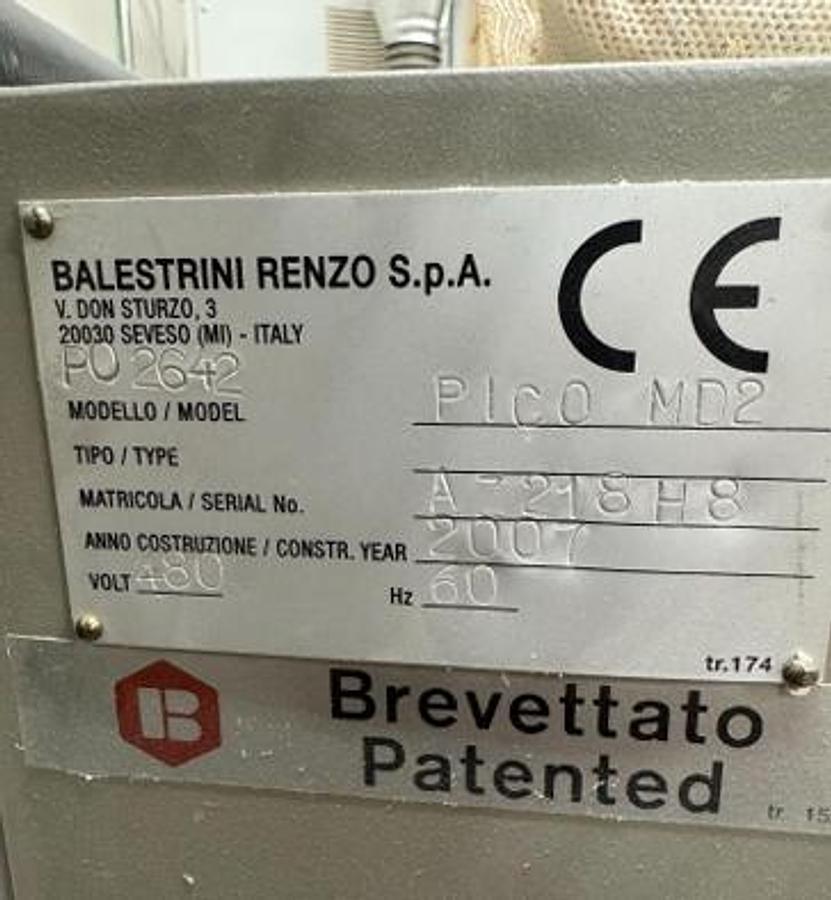 Used BALESTRINI PICO, MD2 MORTISE AND TENNON DOOR SYSTEM MACHINE