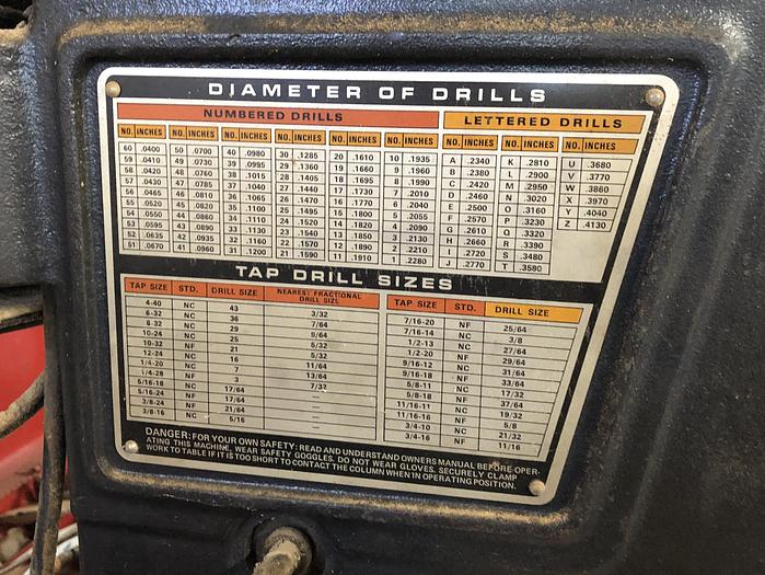 Used SEARS-CRAFTSMAN 113-21371 DRILL PRESS
