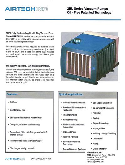 Used SIEMENS 2BL1101-2NK01-2, 4.5 HP LIQUID-RING VACUUM PUMP