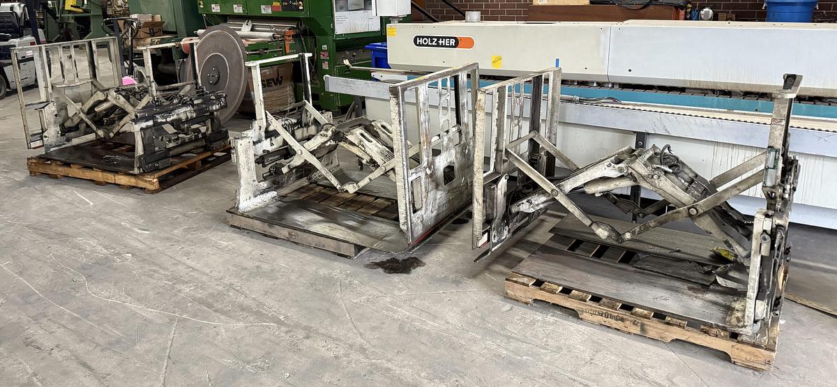 Used LOT OF (3) CASCADE 4,500 LB. SLIP-SHEET PUSH/PULL FORK-CARRIAGE ATTACHMENTS