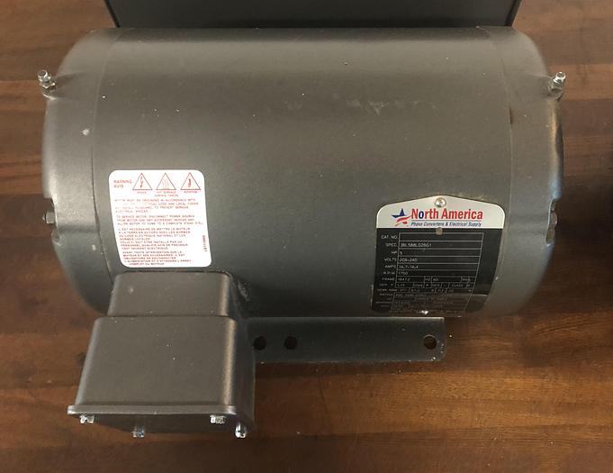 Used NORTH AMERICAN PL5, 5 HP. ROTARY PHASE CONVERTER for Sale at