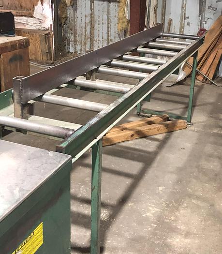 Used LAUDERDALE-HAMILTON, LH CUT-OFF SYSTEM WITH INFEED AND OUTFEED CONVEYORS WITH RULBAR AND STOPS