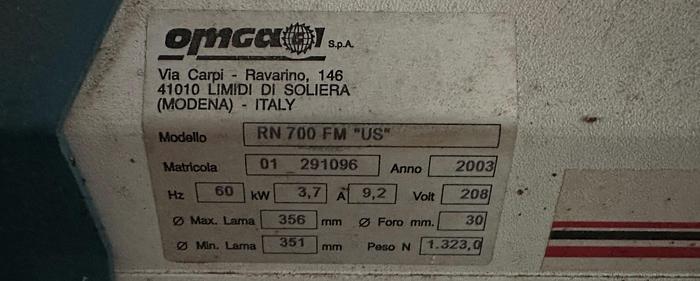 Used OMGA OMGA RN 700 FM, RADIAL-ARM SAW