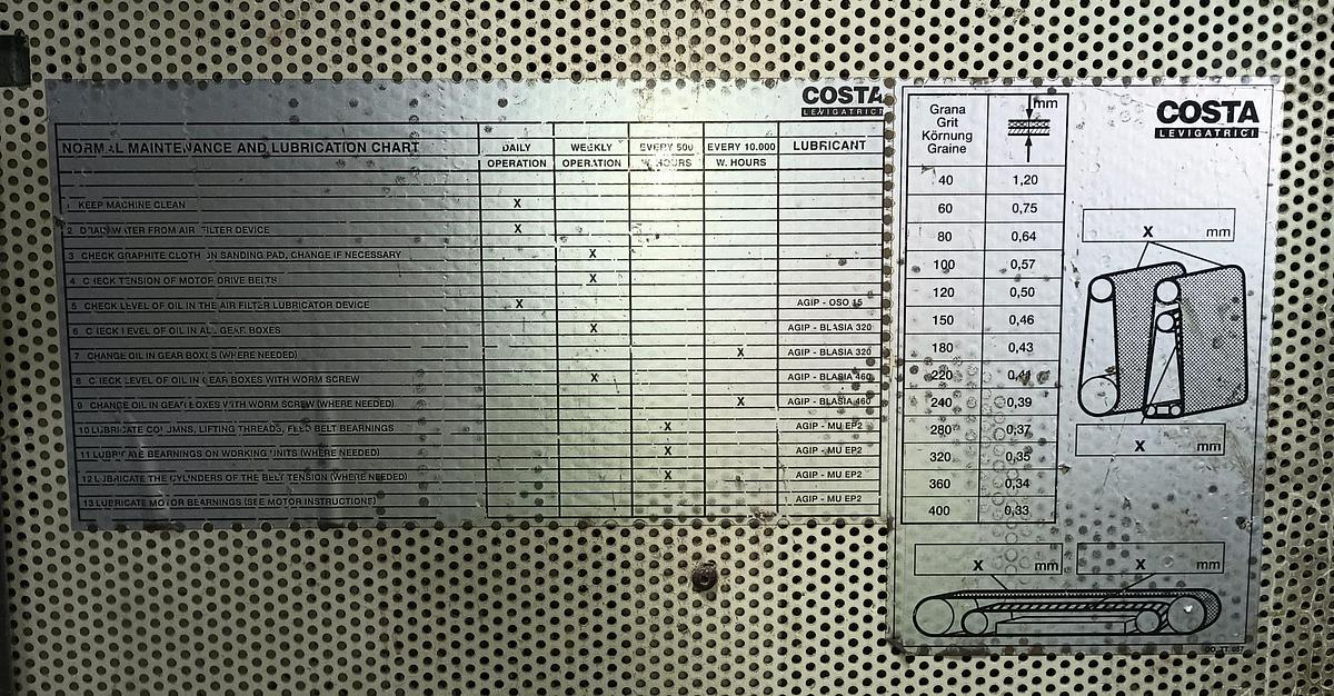 Used COSTA S2 CT-1350, 52" DOUBLE-HEAD WIDE-BELT SANDER