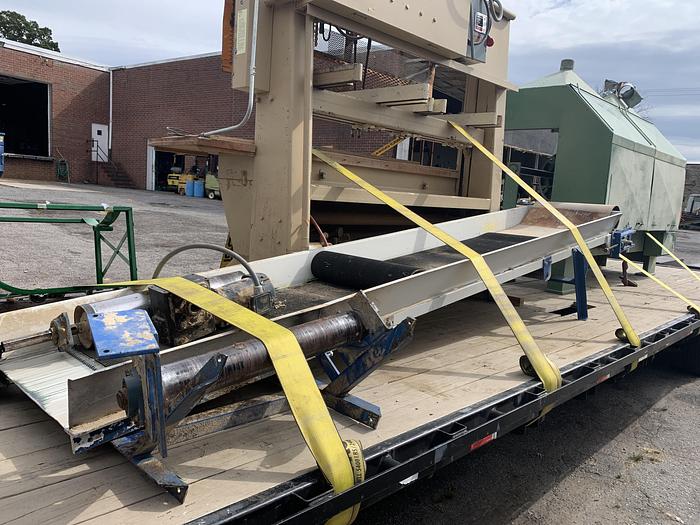 Used 24" WIDE x 12' LONG INCLINED TROUGHED POWER BELT CONVEYOR