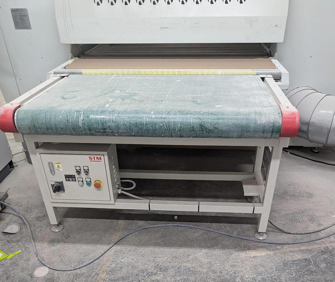 Used STANZA SIMPLE SPRAY 1300, 51" FEED-THROUGH FLAT-LINE 4-GUN FINISH SPRAY MACHINE