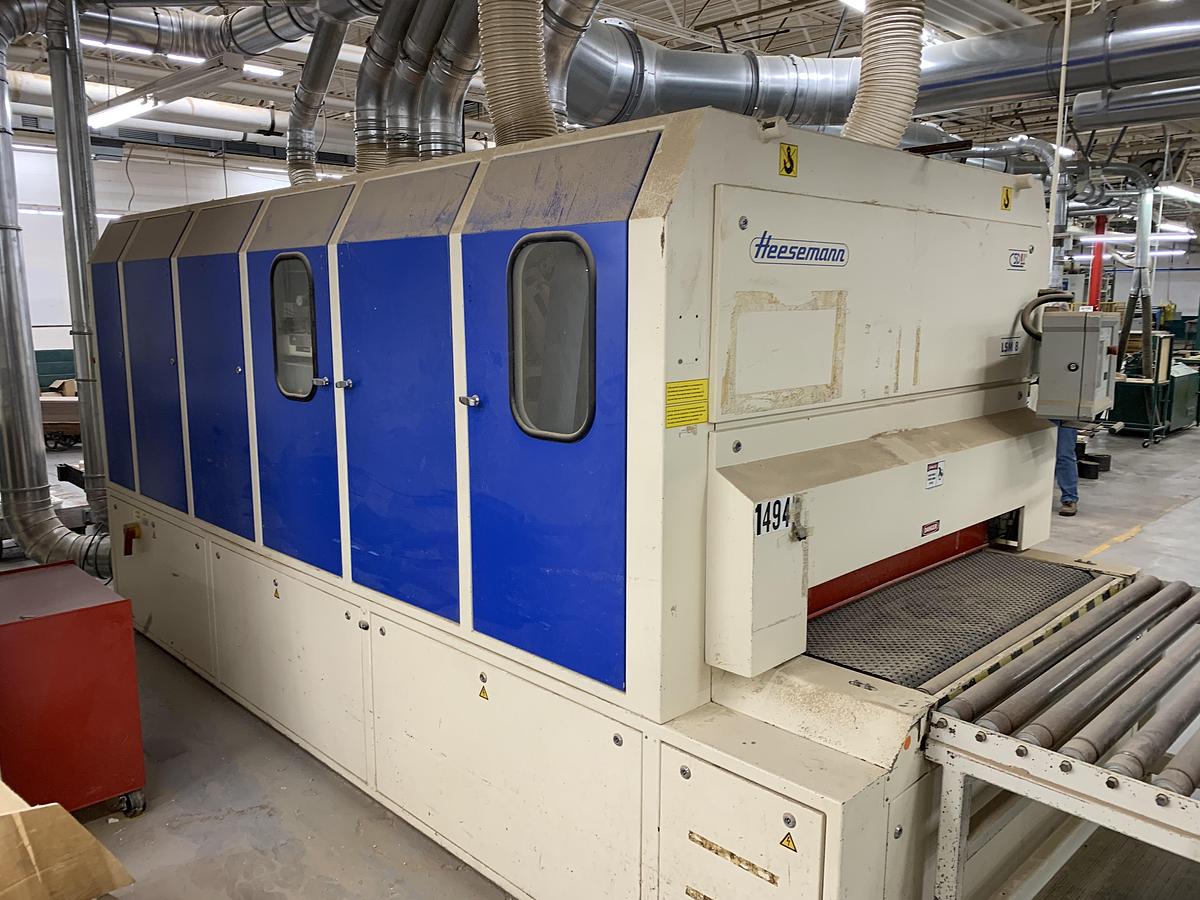 Used HEESEMANN LSM-8, 52", 4-HEAD WIDE-BELT FINISH SANDER