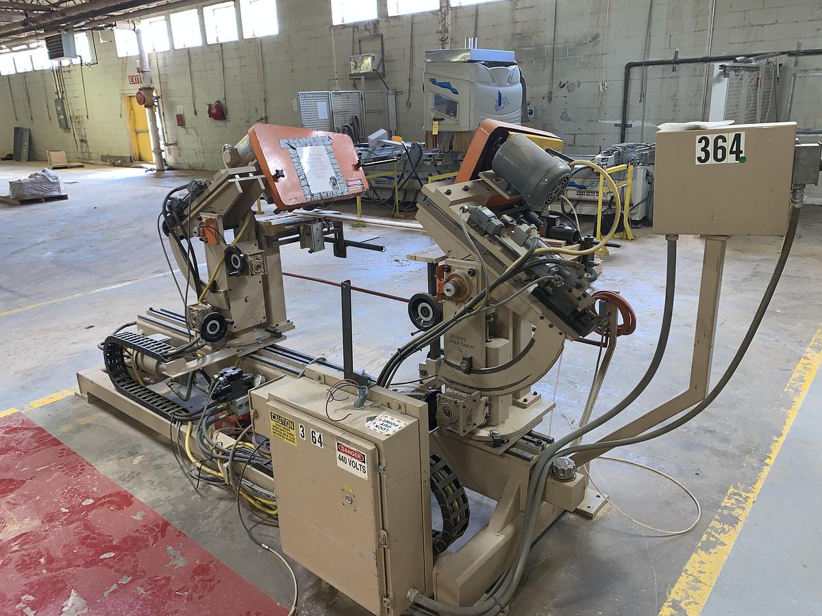 Used NICHOLS DOUBLE-END ANGLE BORING MACHINE