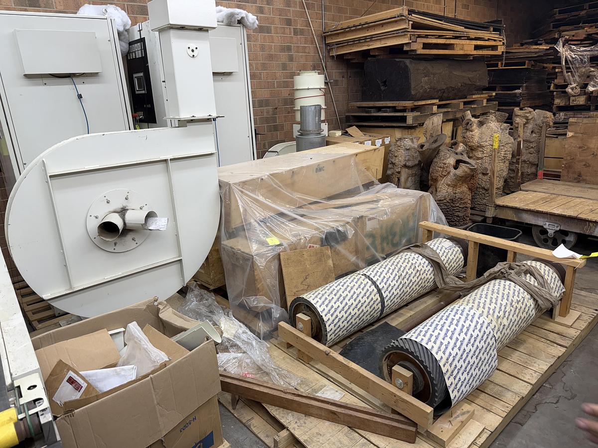 Used DMC UNISAND 2000-1, 52" 5-HEAD TOP AND 3-HEAD BOTTOM WIDE-BELT SANDER