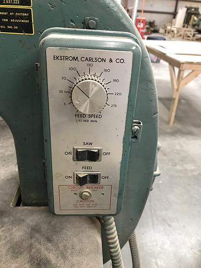 Used EKSTROM-CARLSON E STRAIGHT-LINE RIPSAW W/DC CHAIN DRIVE