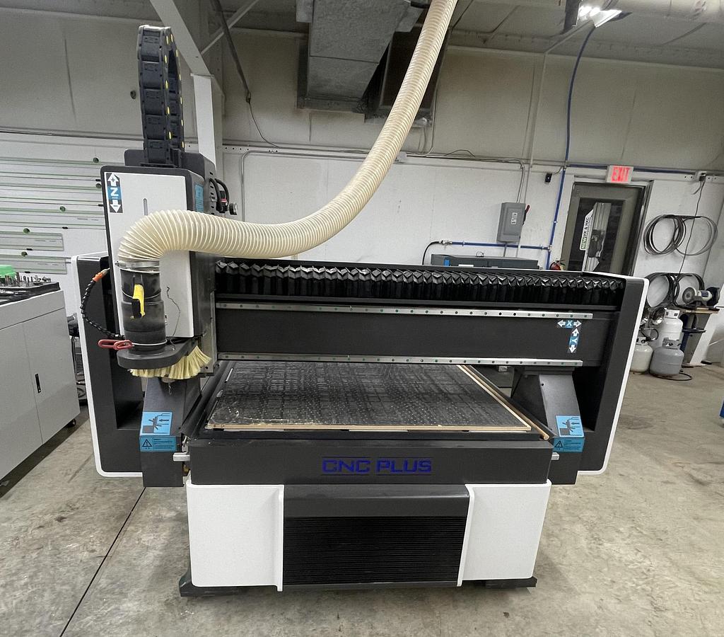 Used CNC PLUS M5S-1325, 4' x 8', 3-AXIS CNC ROUTER WITH LINEAR 4-TOOL TOOL-CHANGER