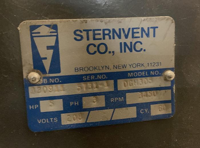 Used STERNVENT  DGH305, 5 HP BAG-TYPE DUST-COLLECTOR