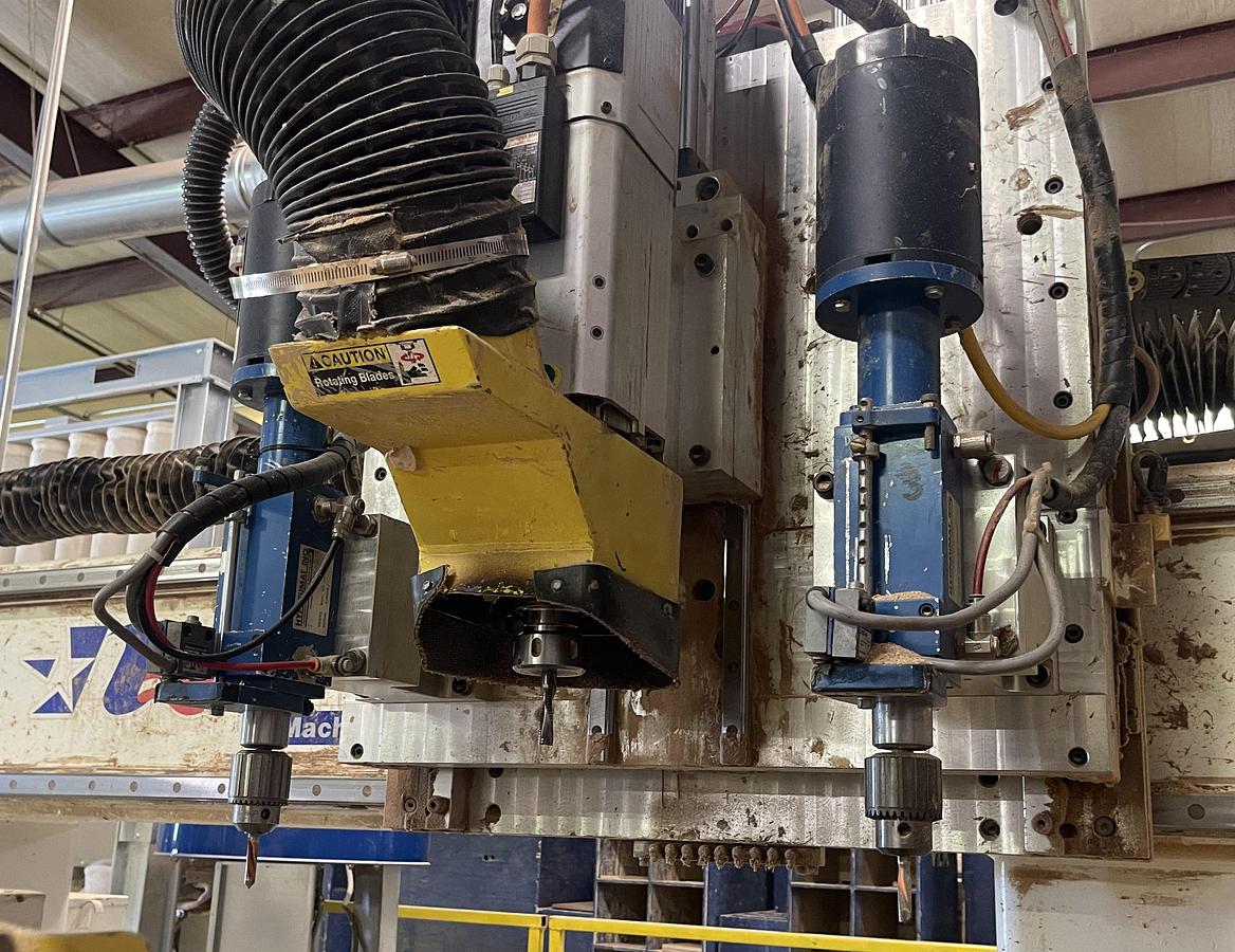 Used NORTHWOOD IH48, 4' x 8' ROLLER HOLD-DOWN 3-AXIS CNC ROUTER WITH MATERIAL HANDLING
