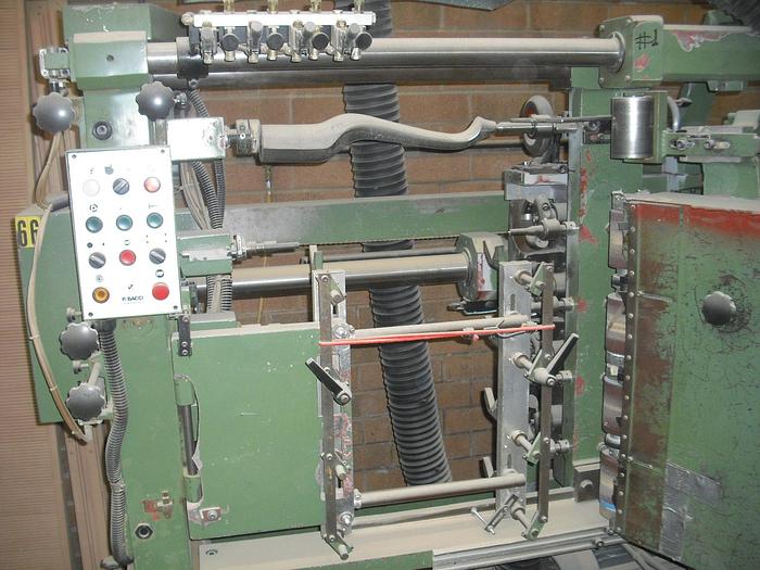 Used BACCI T4MO, 4-SPINDLE COPY SHAPER WITH SANDERS