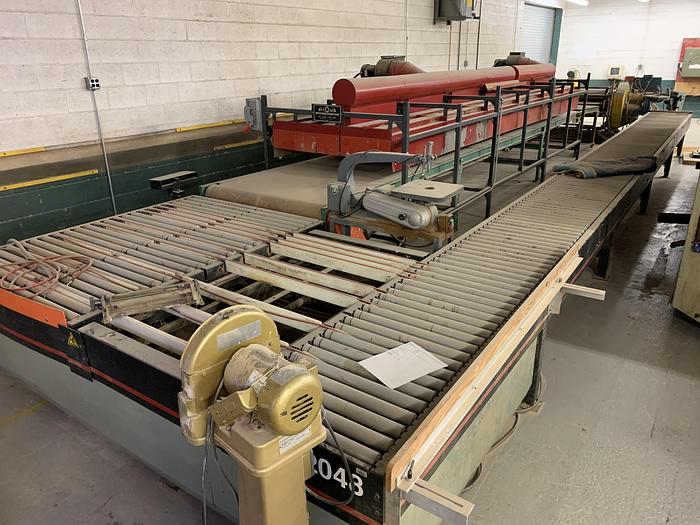 Used DUBOIS 52 INCH REVERSE ROLL COATING SYSTEM WITH DRYING OVEN AND DOUCET RETURN CONVEYOR