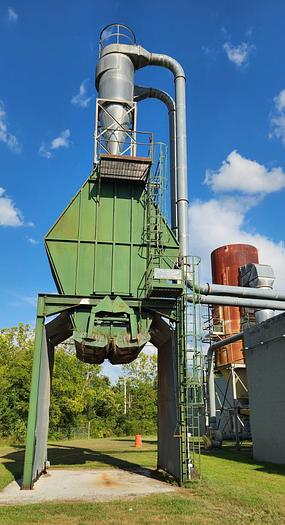 Used PNEUMAFIL 11.5' DIAMETER DUST-COLLECTORS WITH ACCESSORIES AND PEERLESS STYLE DUMP HOPPER