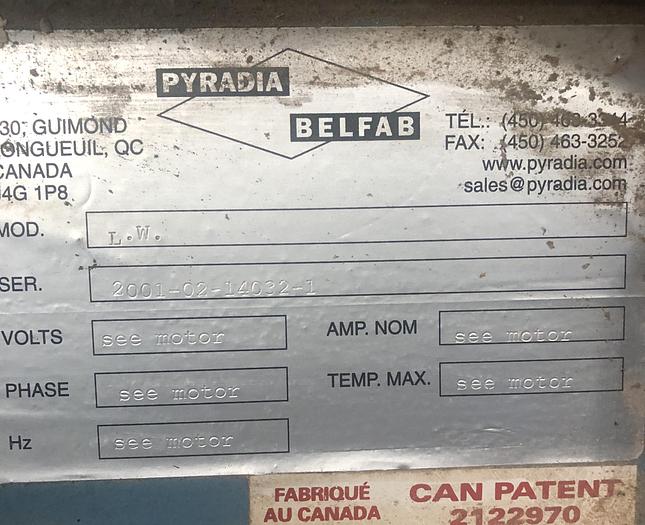 Used BELFAB  LW5-20, 20 HP, 5-BAG DUST COLLECTOR