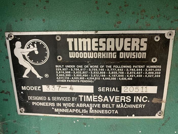 Used TIMESAVERS  337-4, 37", 4-HEAD WIDE-BELT SANDER